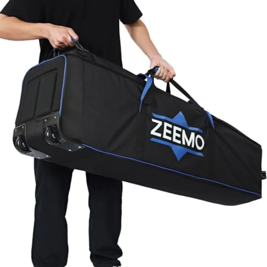 Golf Travel Bag, Full-Open Protective Wheeled Airline-Approved Case for Clubs, Cart Stand Bag Soft-Sided Waterproof Cover in Black