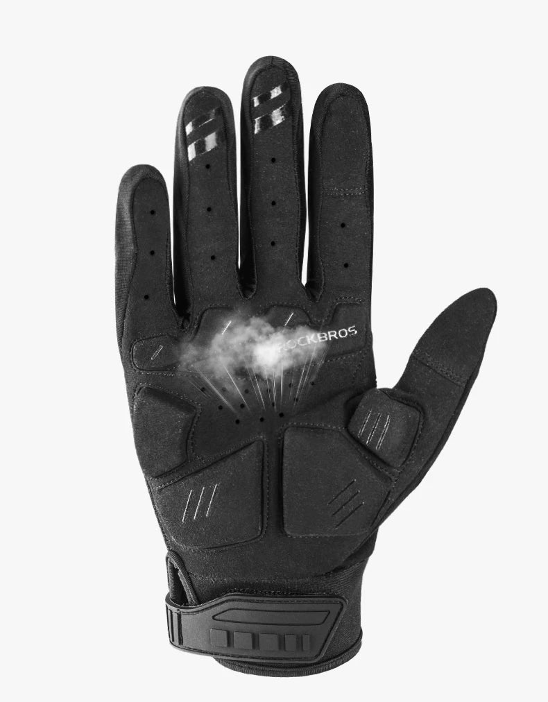 ROCKBROS Cycling Gloves, Thickened Pad Shockproof, Breathable