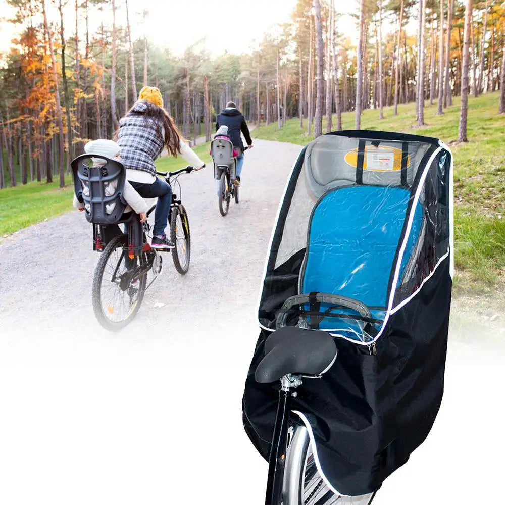 Bicycle Child Seat With Rain Cover, Waterproof and Windproof