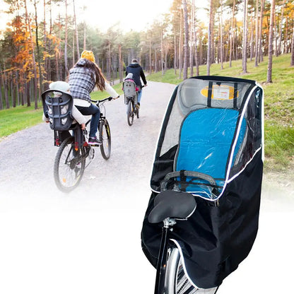 Bicycle Child Seat With Rain Cover, Waterproof and Windproof