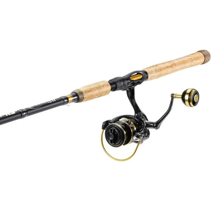 7' 2Piece Spinning Fishing Rod and Reel Combo with 4000 Size Reel Adjustable Handle Position for Right or Left Hand Use