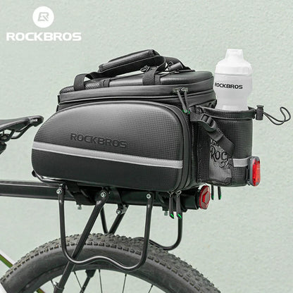 ROCKBROS Bicycle Carrier Bag, Waterproof 35L Large Capacity Pannier Rear Rack Shelf Bag