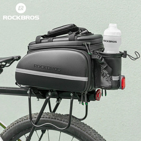 ROCKBROS Bicycle Carrier Bag, Waterproof 35L Large Capacity Pannier Rear Rack Shelf Bag