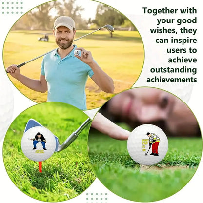 4 Count Funny Golf Balls Gift Set, Novelty Golfer Present for Men, Dad or Golfing Fan, One Standard Size