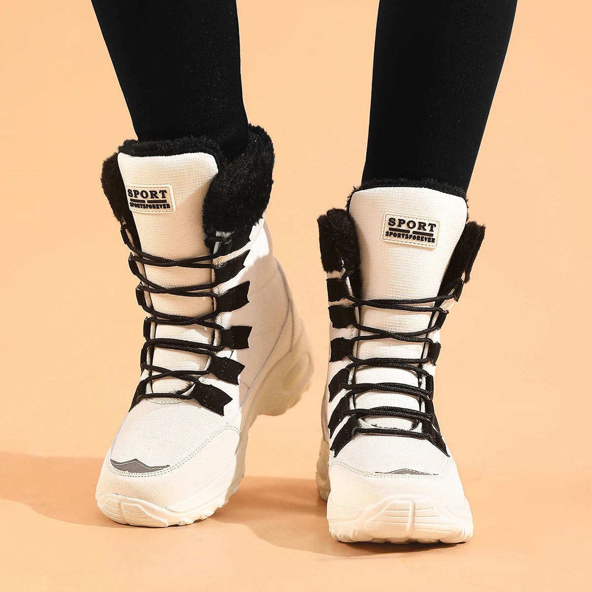 Women's Winter Boots, Mid-Calf Waterproof Snow Boots