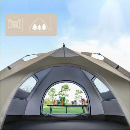 Outdoor shelter, Sunshade Self-driving Travel Camping Tent, Reactive outdoor Camping tent with Two doors and two windows