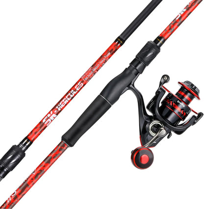 7' 2-Piece Inshore Fishing Rod & Reel Combo, Medium Power, Right/Left Handle, Ideal for Saltwater Angling
