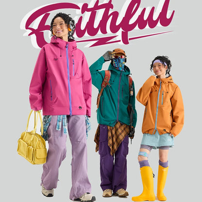 Unisex Hiking Jacket, Waterproof Autumn Windbreaker