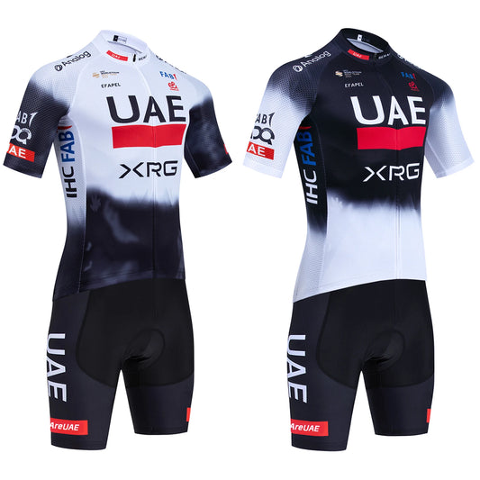 New Black UAE Cycling Maillot Jersey and Shorts for Men and Women