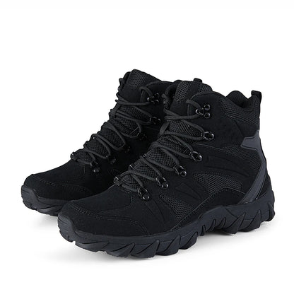 Men's casual tactical boots, lightweight, side zipper