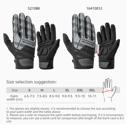 ROCKBROS Cycling Gloves, Thickened Pad Shockproof, Breathable
