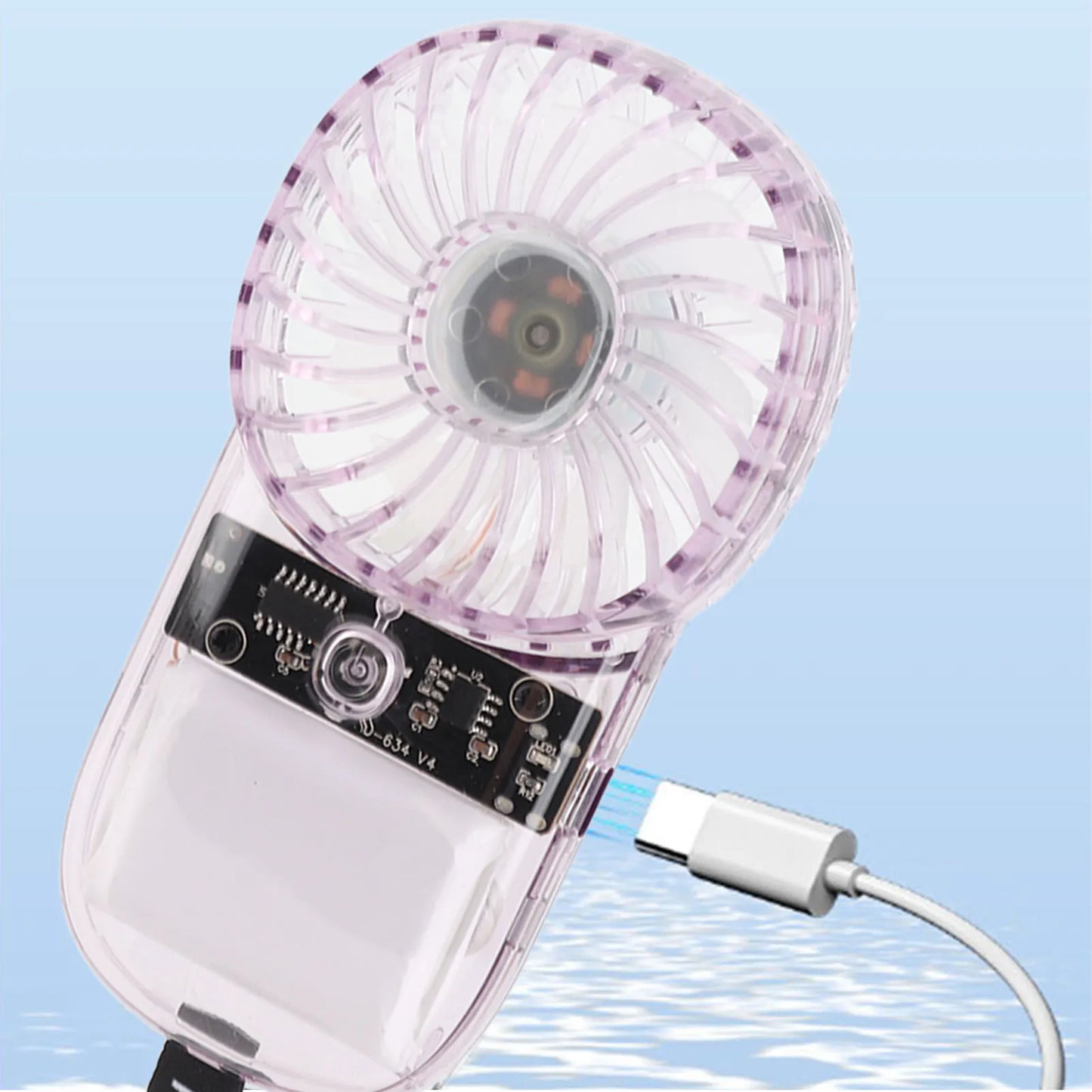 Portable Neck Hanging Fan, USB Rechargeable