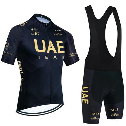 New Black UAE Cycling Maillot Jersey and Shorts for Men and Women