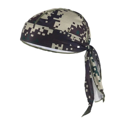 Quick Dry Camo Cycling Cap Head Scarf, Summer Men Running and Riding Bandana Headscarf