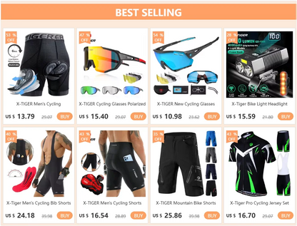 X-Tiger Men's Cycling Shorts With 5D Gel Pad Cycling Underwear