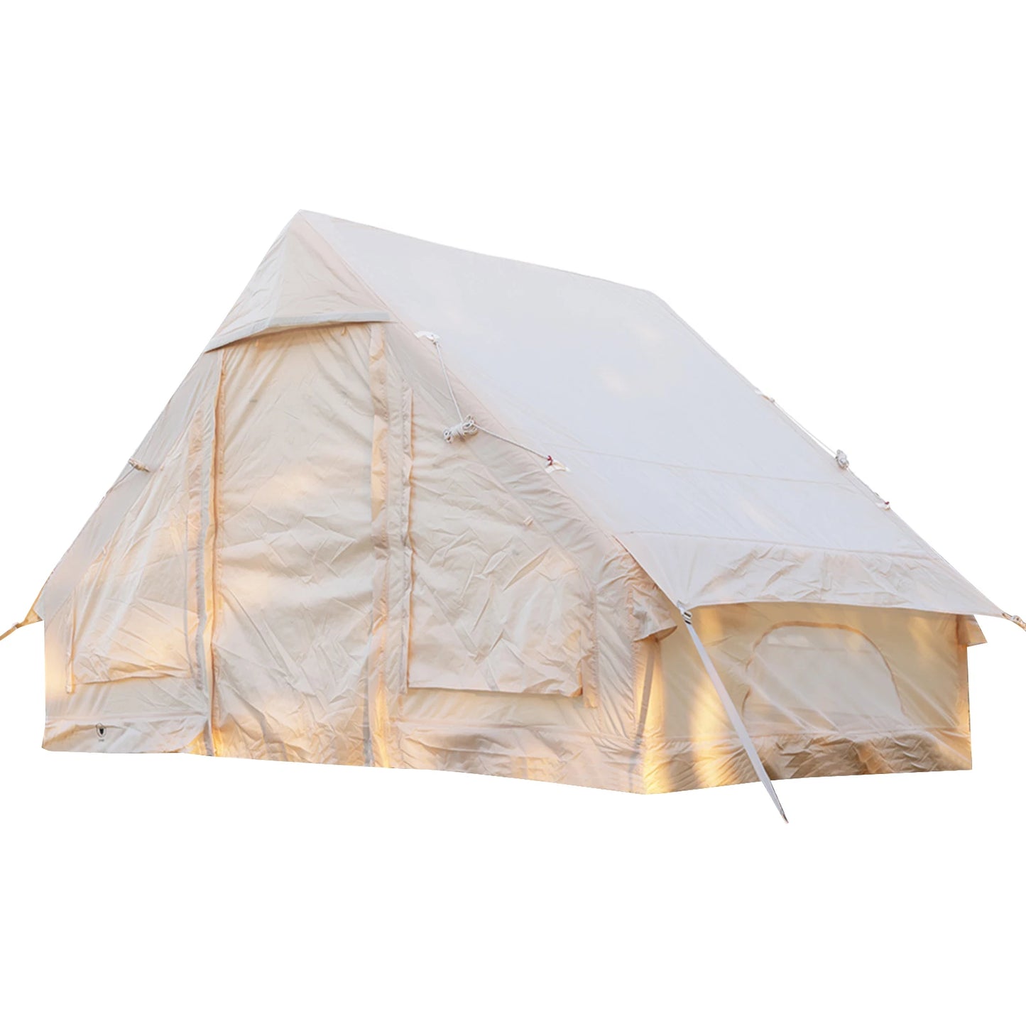 4-6 Person House Instant Glamping Camping Tents, House Oxford Fabric Inflatable Camping Tent With Storage Bag