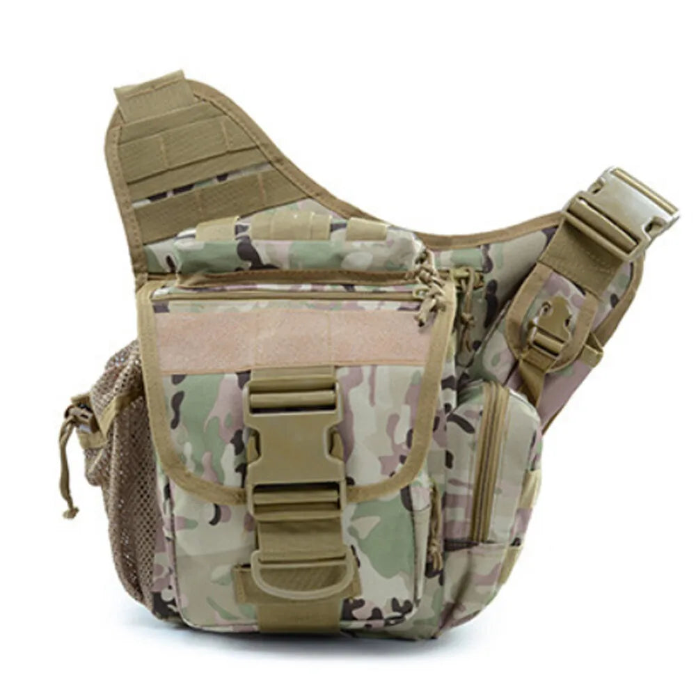 Outdoor Men Tactical Shoulder Bag, Fishing EDC Sling Bag