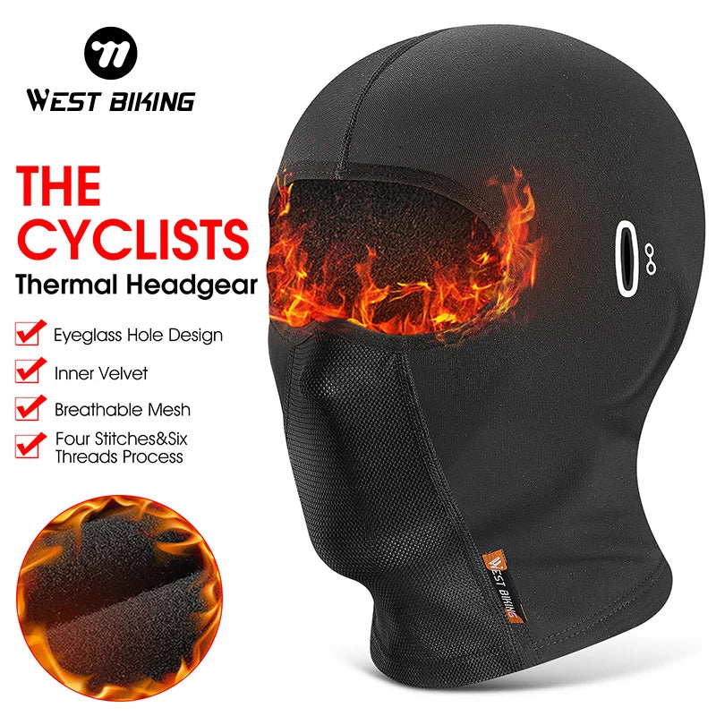 WEST BIKING Winter Cycling Caps, Motorcycle Helmet Liner, Windproof Sport Bike Headwear for Men and Women