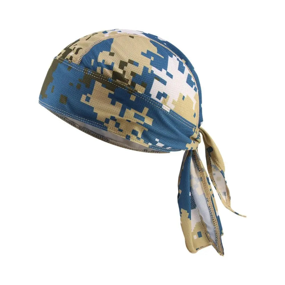 Quick Dry Camo Cycling Cap Head Scarf, Summer Men Running and Riding Bandana Headscarf
