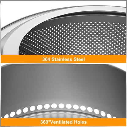 Wood Burning Firepit, Large Stainless Steel Smokeless Fire Pit with Carry Bag
