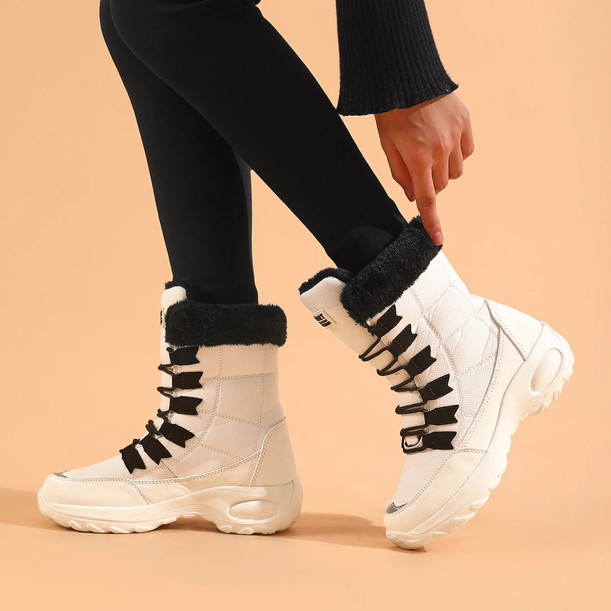 Women's Winter Boots, Mid-Calf Waterproof Snow Boots