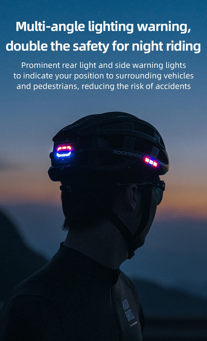 ROCKBROS Cycling Light Helmet, USB Charging Electric LED Front Light Helmet For Night Cycling