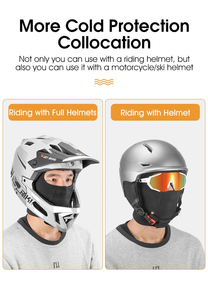 WEST BIKING Winter Cycling Caps, Motorcycle Helmet Liner, Windproof Sport Bike Headwear for Men and Women