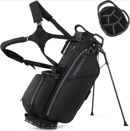 Golf Stand Bag, Lightweight Golf Bags with 7 Way Full-Length Dividers, Weather-Resistant, Cooler Pockets