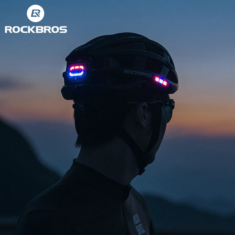 ROCKBROS Cycling Light Helmet, USB Charging Electric LED Front Light Helmet For Night Cycling