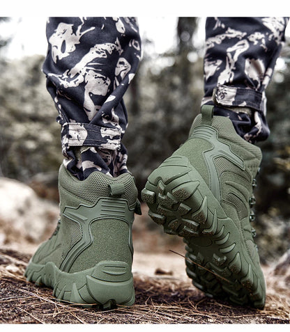 Men's casual tactical boots, lightweight, side zipper