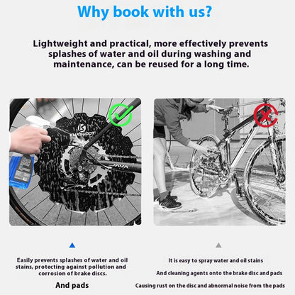 Bicycle Disc Brake Cover, Universal Bicycle Washing Disc, Reusable Bicycle Brake Anti Grime Cover for MTB Road Bike
