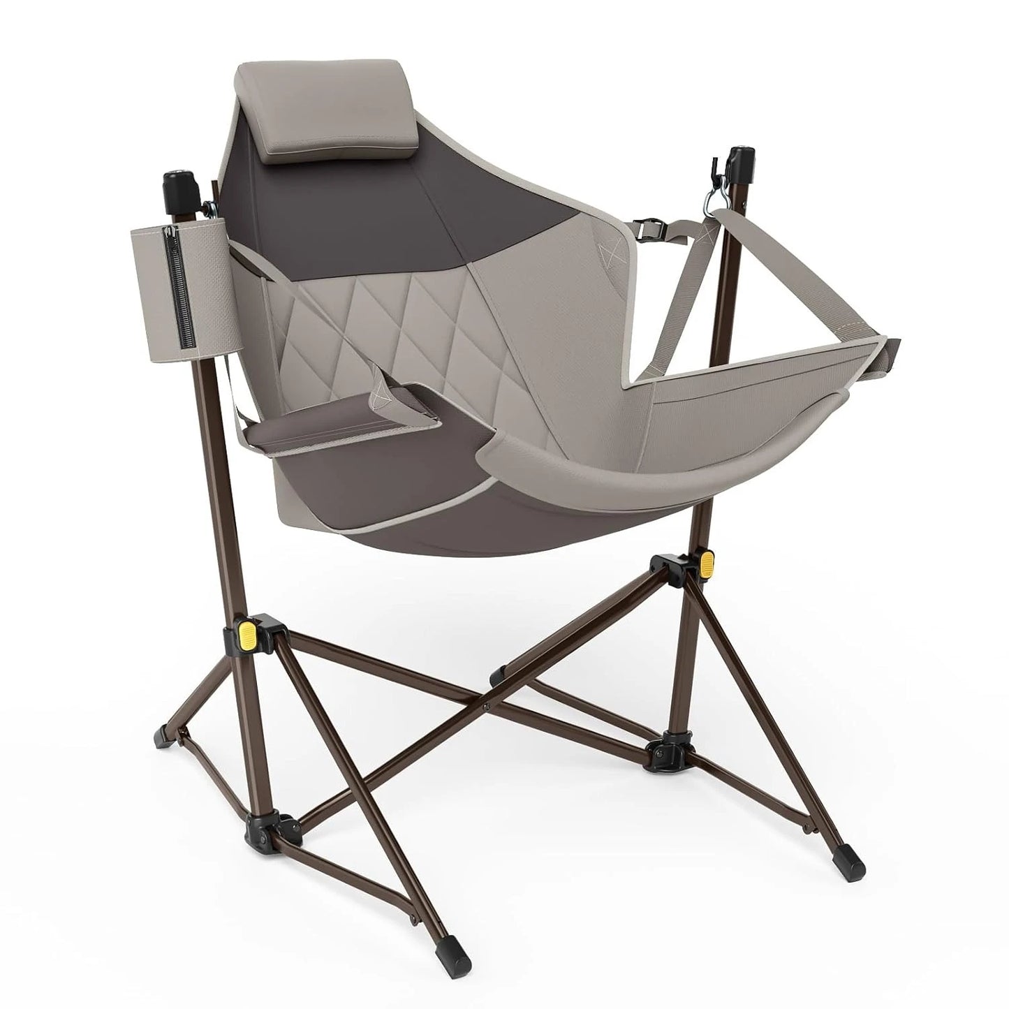 Hammock Camping Chair with Adjustable Backrest, Heavy Duty Folding Hammock Chair Supports 300 lbs.