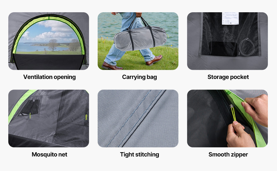 SucceBuy Pickup Truck Tent for Camping, Waterproof PU2000 2-3 Person Truck Bed Tent with Expandable Awning