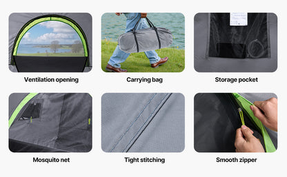 SucceBuy Pickup Truck Tent for Camping, Waterproof PU2000 2-3 Person Truck Bed Tent with Expandable Awning